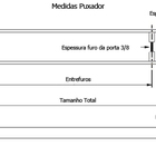 Puxador Alum. Escovado Reto 4cm X 1cm - Portas Madeira/vidro/