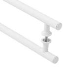 Puxador Alumínio Tubular Redondo Para Portas 30x40cm Branco