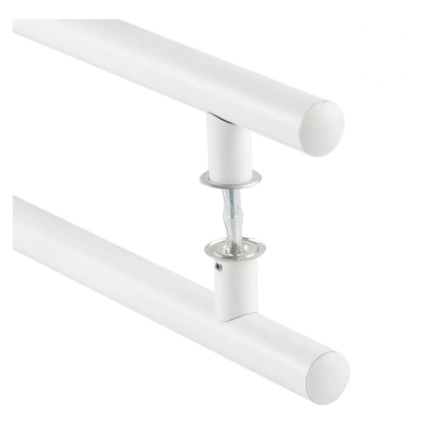 Puxador Alumínio Tubular Redondo Para Portas 30x40cm Branco