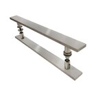 Puxador Andrade Alça Dupla Reto Chato Alumínio Escovado 32mm