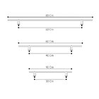Puxador Andrade Alça Dupla Reto Chato Alumínio Escovado 32mm