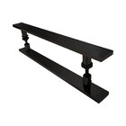 Puxador Andrade Alça Dupla Reto Chato Alumínio Preto 38mm - 1