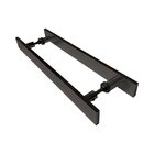 Puxador Andrade Alça Dupla Reto Chato Alumínio Preto 38mm - 1