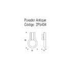 Puxador Antique Preto Zen Unico