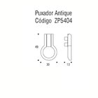 Puxador Antique Red Gold Escovado Zen Unico