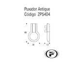 Puxador Antique Rose Zen Zp5404