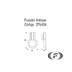 Puxador Antique Vecchio Cobre Zen Zp5404