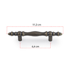 Puxador Armário Guarda Roupa Gaveta Furo 6 4 Cm Ouro Velho 7