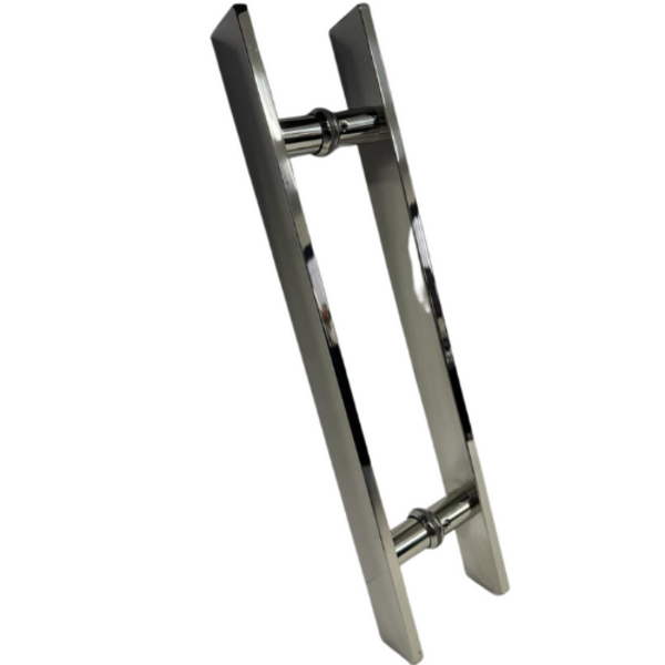 Puxador Barra Chata Base Redonda Aço Inox 304 Polido 4x1x45x3