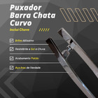 Puxador Barra Chata Curvo 60cm Inox Pol Porta Mad Vidro Alum