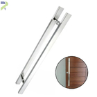 Puxador Barra Chata Duplo Alumínio 30cm Porta Pivotante Madei