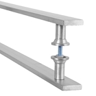 Puxador Barra Chata Inox Escovado Para Porta Madeira 40 Cm