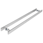 Puxador Barra Chata Inox Escovado Para Porta Madeira 90 Cm