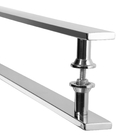 Puxador Barra Chata Inox Para Porta De Madeira Vidro 80 Cm