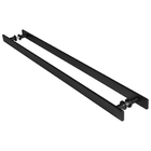 Puxador Barra Chata Inox Preto Para Porta De Madeira 120 Cm