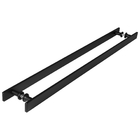 Puxador Barra Chata Inox Preto Para Porta De Madeira 2 Mt