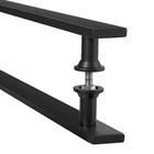 Puxador Barra Chata Inox Preto Para Porta De Madeira 90 Cm