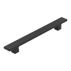 Puxador Barra Chata Preto Para Porta De Madeira Um Lado 30cm