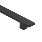 Puxador Barra Chata Preto Para Porta De Madeira Um Lado 40cm
