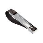 Puxador Baum 96mm Cromado/couro Marrom - Torralba