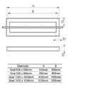 Puxador Blindex Goal 800mm Dourado Champagne Geris Unico