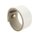 Puxador Bols Parafuso - Couro Legítimo Cinza - Parafuso Doura