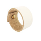 Puxador Bols Parafuso - Couro Legítimo Creme - Parafuso Doura