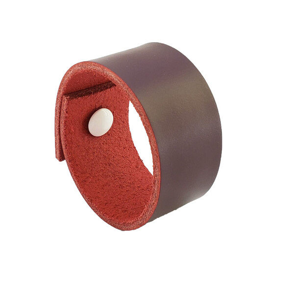 Puxador Bols Parafuso - Couro Legítimo Marsala - Parafuso Bra