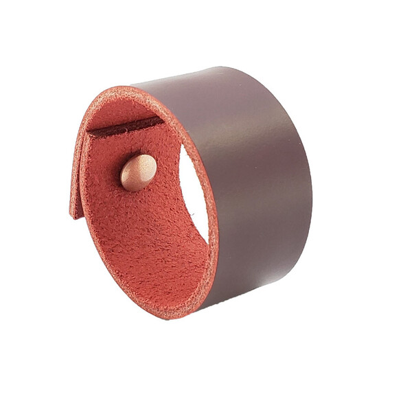 Puxador Bols Parafuso - Couro Legítimo Marsala - Parafuso Ros