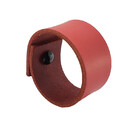 Puxador Bols Parafuso - Couro Legítimo Vermelho Parafuso:preto