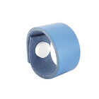 Puxador Bols Tampa - Couro Legítimo Azul - Tampa Branca