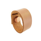 Puxador Bols Tampa - Couro Legítimo Marrom - Tampa Cobre