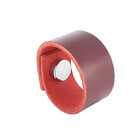 Puxador Bols Tampa - Couro Legítimo Marsala - Tampa Cromada