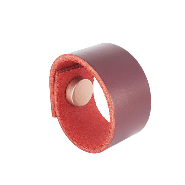 Puxador Bols Tampa - Couro Legítimo Marsala - Tampa Rose Gold