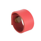 Puxador Bols Tampa - Couro Legítimo Vermelho - Tampa Marrom