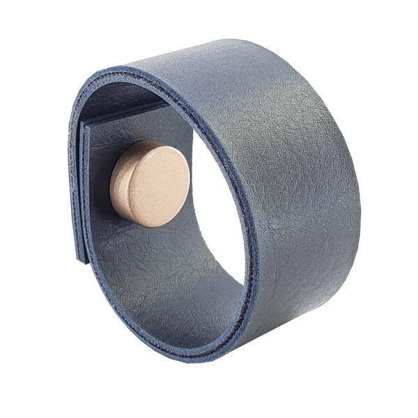 Puxador Bols Tampa - Textura De Couro Azul Marinho -tampa Ros