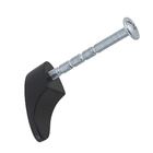 Puxador Botão para Móveis 30x15,3mm Preto Pintado 1 peças