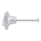 Puxador Botão para Móveis 31,8x30,6mm Prata Cromado 1 peças