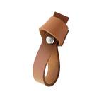 Puxador Botão para Móveis Nó Parafuso Couro Legítimo Marrom 1 Peça