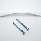 Puxador Branco Italy Line 2092 Metal 128mm Com Parafusos