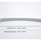 Puxador Branco Italy Line 2092 Metal 128mm Com Parafusos