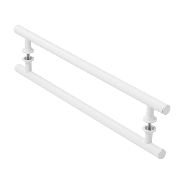 Puxador Branco Para Porta De Vidro Madeira Pivotante 70cm