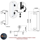 Puxador Buzio 20cm/200mm Porta Portao Correr Abrir Aluminio M