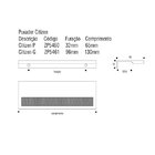 Puxador Citizen G 96/130mm Preto Zen Unico