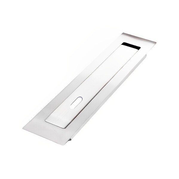 Puxador Concha Com Entrada Para Chave Inox Polido 32x0,8cm -