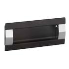 Puxador concha de Alumínio Cromado/Preto Fosco 96 mm cod.253 Pauma