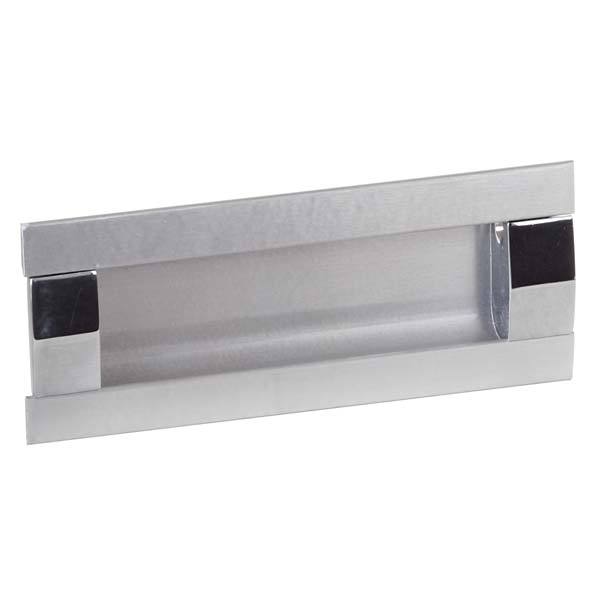 Puxador concha de Alumínio Cromado/Cromado Acetinado 96 mm cod.253 Pauma