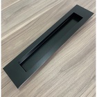 Puxador Concha De Embutir Aço Inox Preto Fosco 25 Cm