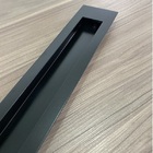 Puxador Concha De Embutir Aço Inox Preto Fosco 40 Cm