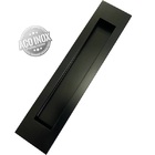 Puxador Concha De Embutir Aço Inox Preto Fosco 80 Cm